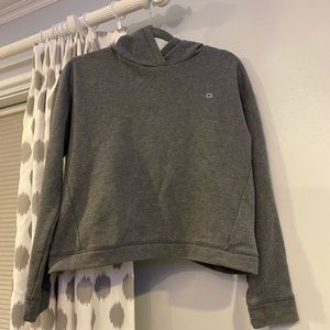 Gray cropped hoodie